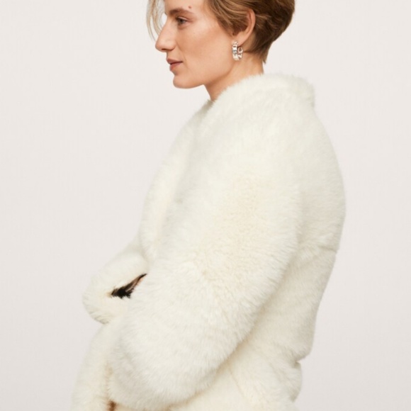 Mango Oversized Fur-Effect Coat, Size XS - Picture 4 of 9